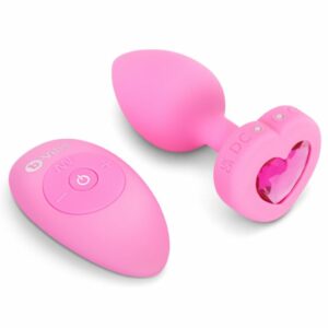 Vibro-Analplug „vibrating heart“ mit funkelndem Herz-Stopper